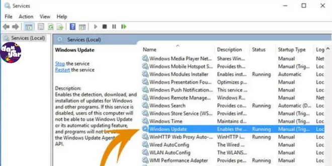 جلوگیری از آپدیت ویندوز در Windows Services